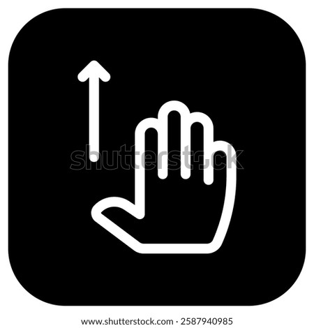 Editable four fingers swipe up vector icon. Part of a big icon set family. Perfect for web and app interfaces, presentations, infographics, etc