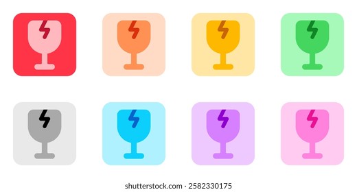 Editable fragile sign vector icon. Shipping, delivery, e-commerce, transport, logistics. Part of a big icon set family. Perfect for web and app interfaces, presentations, infographics, etc