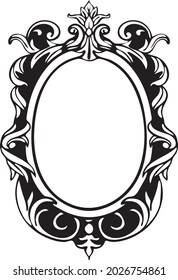 Editable frame art. Vector decorative frame. This is a vector image - you can simply edit colors. antique frame engraving, scalable and editable vector illustration. Easy to edit.