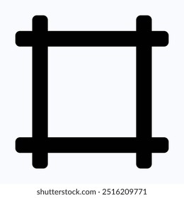 Editable Frame, Artboard Size Icon, Isolated Silhouette Vector Icon.