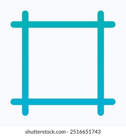 Editable Frame, Artboard Size Icon, Isolated Lineal Gradient Icon.
