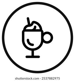 Ícone de vetor de formato editável. Café, cafeteria, restaurante, bebida, bebidas. Parte de uma grande família de conjuntos de ícones. Perfeito para interfaces web e app, apresentações, infográficos, etc