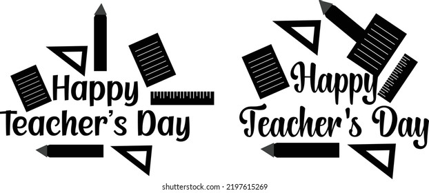 Editable Free Happy Teacher's Day Vector Illustration