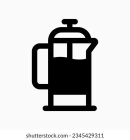 Editable french press vector icon. Cafe, coffee shop, restaurant, drink, beverages. Part of a big icon set family. Perfect for web and app interfaces, presentations, infographics, etc