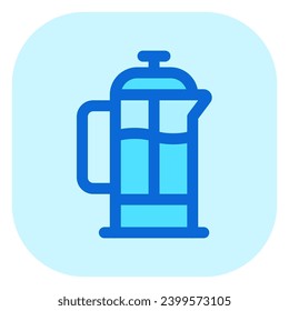 Editable french press vector icon. Cafe, coffee shop, restaurant, drink, beverages. Part of a big icon set family. Perfect for web and app interfaces, presentations, infographics, etc