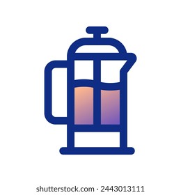 Editable french press vector icon. Cafe, coffee shop, restaurant, drink, beverages. Part of a big icon set family. Perfect for web and app interfaces, presentations, infographics, etc
