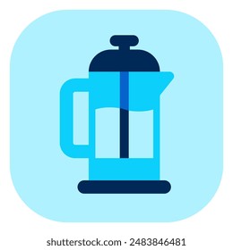 Editable french press vector icon. Cafe, coffee shop, restaurant, drink, beverages. Part of a big icon set family. Perfect for web and app interfaces, presentations, infographics, etc