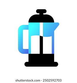 Bearbeitbares französisches Presse-Vektorsymbol. Café, Café, Restaurant, Getränke, Getränke. Teil einer großen Ikone-Set-Familie. Perfekt für Web- und App-Schnittstellen, Präsentationen, Infografiken usw.