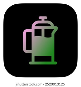 Editable french press vector icon. Cafe, coffee shop, restaurant, drink, beverages. Part of a big icon set family. Perfect for web and app interfaces, presentations, infographics, etc