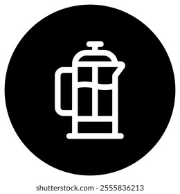 Editable french press vector icon. Cafe, coffee shop, restaurant, drink, beverages. Part of a big icon set family. Perfect for web and app interfaces, presentations, infographics, etc