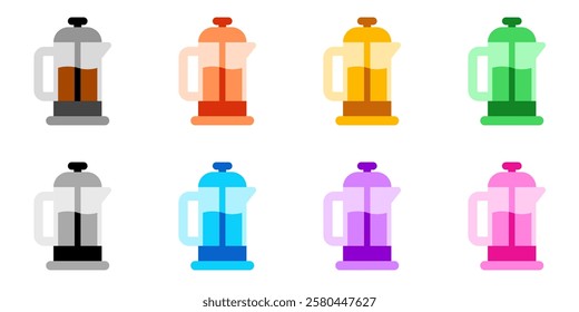 Editable french press vector icon. Cafe, coffee shop, restaurant, drink, beverages. Part of a big icon set family. Perfect for web and app interfaces, presentations, infographics, etc