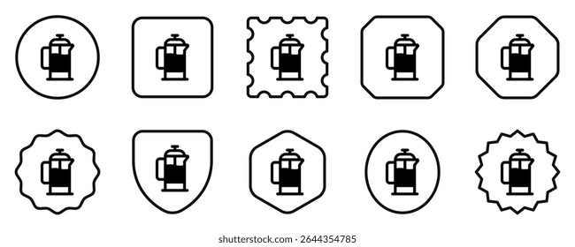 Editable french press vector icon. Cafe, coffee shop, restaurant, drink, beverages. Part of a big icon set family. Perfect for web and app interfaces, presentations, infographics, etc
