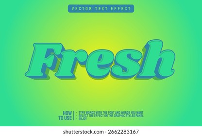 Editable fresh summer text effect