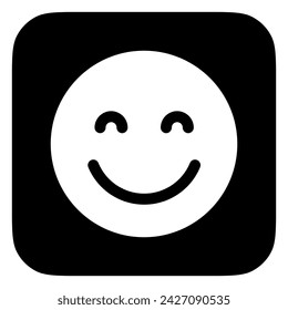 Editable friendly, smiling face vector icon. Part of a big icon set family. Perfect for web and app interfaces, presentations, infographics, etc