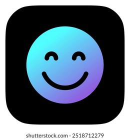 Editable amigable, Vector de cara sonriente icono. Parte de una gran familia de iconos. Perfecto para interfaces de Web y App, presentaciones, infografías, etc