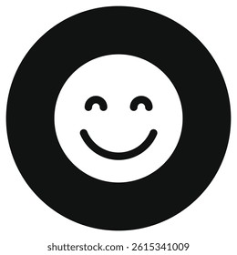 Editable friendly, smiling face vector icon. Part of a big icon set family. Perfect for web and app interfaces, presentations, infographics, etc