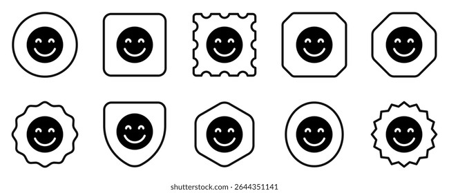 Editable friendly, smiling face vector icon. Part of a big icon set family. Perfect for web and app interfaces, presentations, infographics, etc
