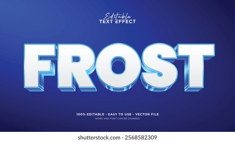 	
Editable frost 3d text effect, winter text style effect