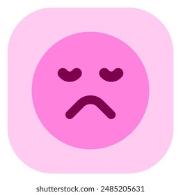 Editable frown, sad expression emoticon vector icon. Part of a big icon set family. Part of a big icon set family. Perfect for web and app interfaces, presentations, infographics, etc