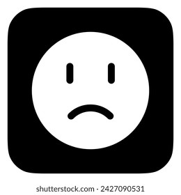 Editable frowning, sad, disappointed face vector icon. Part of a big icon set family. Perfect for web and app interfaces, presentations, infographics, etc