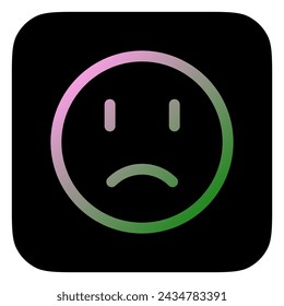 Editable frowning, sad, disappointed face vector icon. Part of a big icon set family. Perfect for web and app interfaces, presentations, infographics, etc