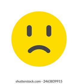 Editable frowning, sad, disappointed face vector icon. Part of a big icon set family. Perfect for web and app interfaces, presentations, infographics, etc