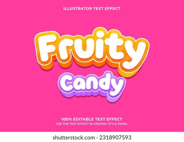 Editable Fruity Candy Text Effect