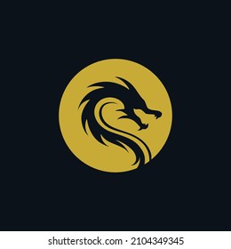 Silhouette Editable Full Moon Y Dragon