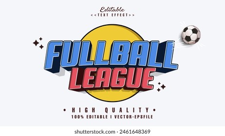 editable fullball league text effect text effect.typhography logo