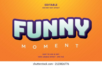 editable funny moment text effect template with modern concept usable for food brand label and logo