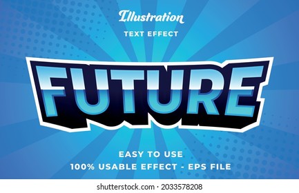 Editable Future Vector Text Effect Modern Style 