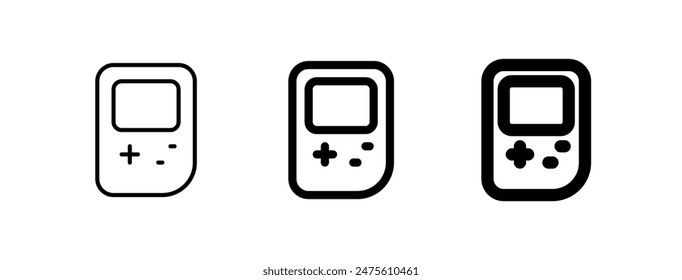 Editable game handheld console vector icon. Video game, game elements. Part of a big icon set family. Perfect for web and app interfaces, presentations, infographics, etc