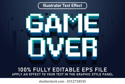 EDITABLE GAME OVER TEXT EFFECT EPS FILE