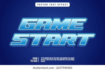 Efeito de Texto de Início do Jogo Editável