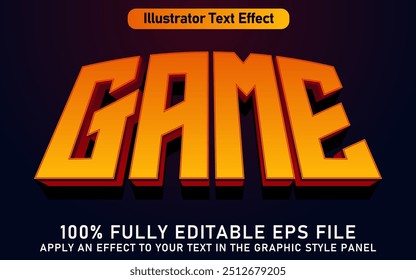 EDITABLE GAME TEXT EFFECT EPS FILE