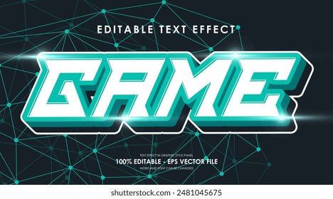 editable game text effect suitable for digital technology theme