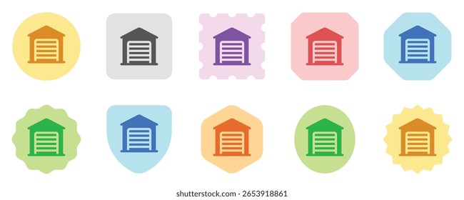 Garaje editable, icono de Vector de almacén. Parte de una gran familia de iconos. Perfecto para interfaces de Web y App, presentaciones, infografías, etc