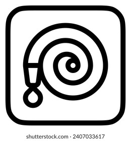 Editable garden hose vector icon. Gardening, landscaping, horticulture. Part of a big icon set family. Perfect for web and app interfaces, presentations, infographics, etc