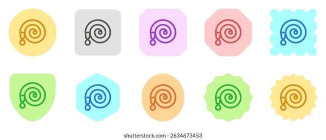 Editable garden hose vector icon. Gardening, landscaping, horticulture. Part of a big icon set family. Perfect for web and app interfaces, presentations, infographics, etc