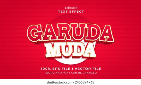 editable garuda muda text effect.typhography logo