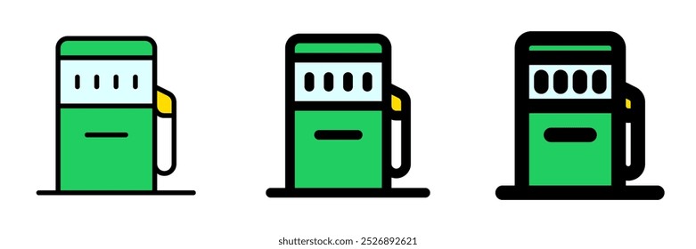 Icono de Vector de gasolinera editable. Parte de una gran familia de iconos. Perfecto para interfaces de Web y App, presentaciones, infografías, etc