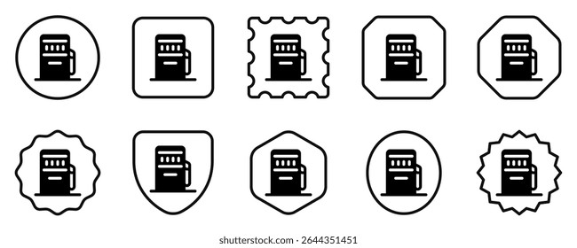 Icono de Vector de gasolinera editable. Parte de una gran familia de iconos. Perfecto para interfaces de Web y App, presentaciones, infografías, etc