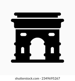 Editable gate, city, town, tunnel vector icon. Landmark, monument, building, architecture. Part of a big icon set family. Perfect for web and app interfaces, presentations, infographics, etc
