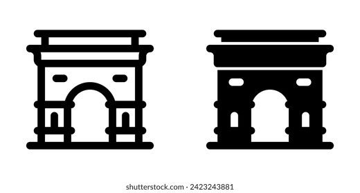 Editable gate, city, town, tunnel vector icon. Landmark, monument, building, architecture. Part of a big icon set family. Perfect for web and app interfaces, presentations, infographics, etc