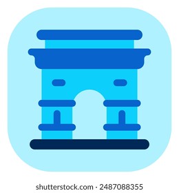 Editable gate, city, town, tunnel vector icon. Landmark, monument, building, architecture. Part of a big icon set family. Perfect for web and app interfaces, presentations, infographics, etc