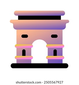 Editable gate, city, town, tunnel vector icon. Landmark, monument, building, architecture. Part of a big icon set family. Perfect for web and app interfaces, presentations, infographics, etc