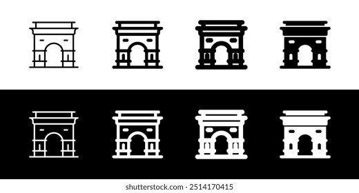 Editable gate, city, town, tunnel vector icon. Landmark, monument, building, architecture. Part of a big icon set family. Perfect for web and app interfaces, presentations, infographics, etc