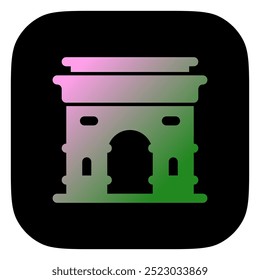 Editable gate, city, town, tunnel vector icon. Landmark, monument, building, architecture. Part of a big icon set family. Perfect for web and app interfaces, presentations, infographics, etc