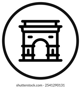 Editable gate, city, town, tunnel vector icon. Landmark, monument, building, architecture. Part of a big icon set family. Perfect for web and app interfaces, presentations, infographics, etc