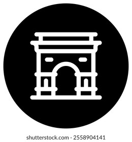 Editable gate, city, town, tunnel vector icon. Landmark, monument, building, architecture. Part of a big icon set family. Perfect for web and app interfaces, presentations, infographics, etc